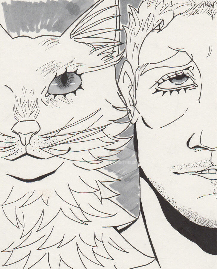 Made with ink pens & gray markers.